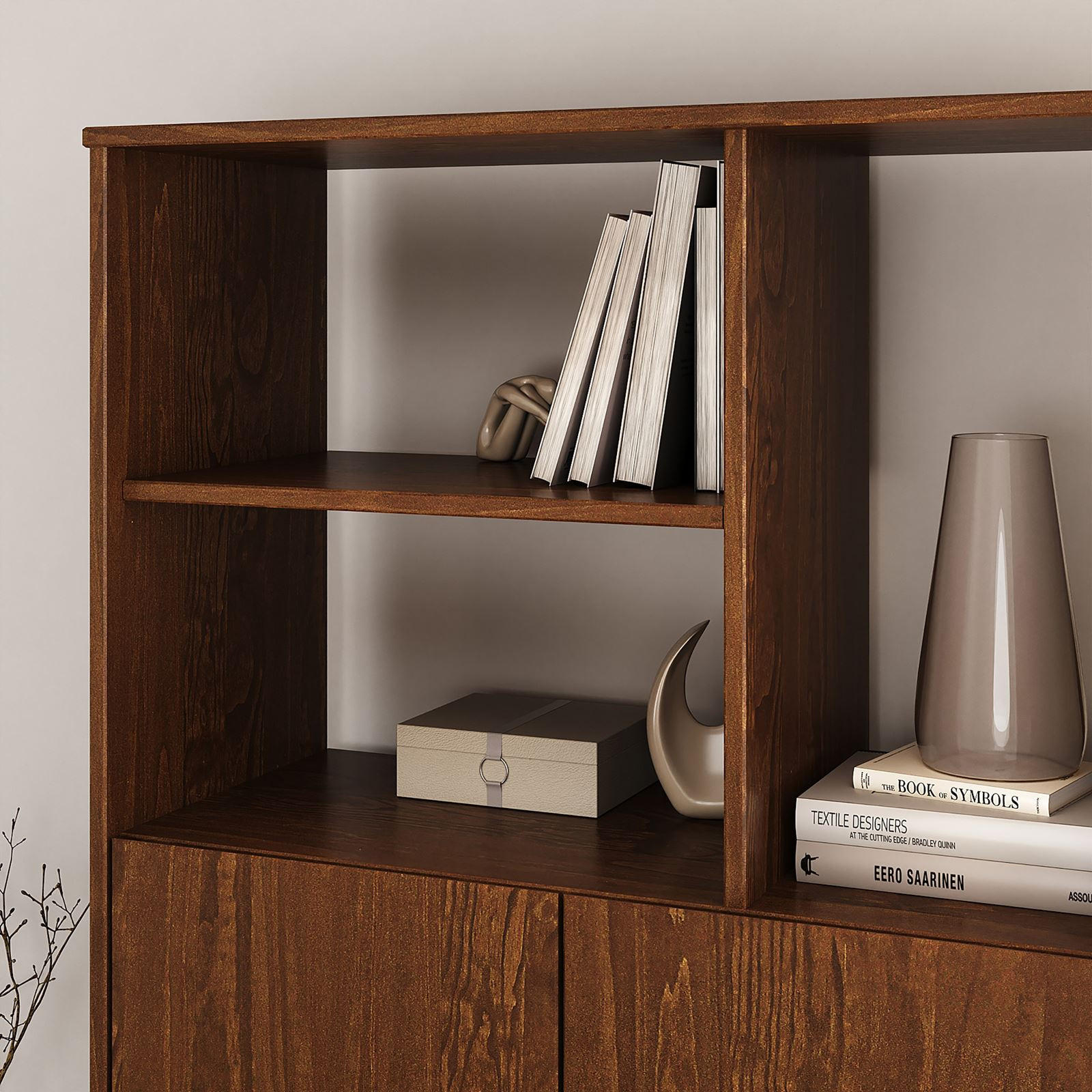 HIGHBOARD SIMONA - Kastanienfarben, Holz (80/133/37cm) - IDIMEX