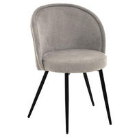 STÜHLE Gappo, Polsterstuhl mit gepolsterter Rückenlehne, Metallbeine, Dunkelbeige - Schwarz/Cappuccino, Metall (52/77/51cm) - Beautysofa