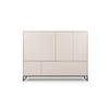 KOMMODE Genua mit 5 Türen, Sideboard in Farbe: Creme, Schrank in Größe: 160 x 120 x 45 cm - Beige, Holzwerkstoff (160/120/45cm) - Agmat-Furniture