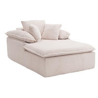 RELAXSOFA Cordstoff mit breiten Armlehnen 177/122/92 cm Weiß - Weiß, Textil (122/92/177cm) - Redom