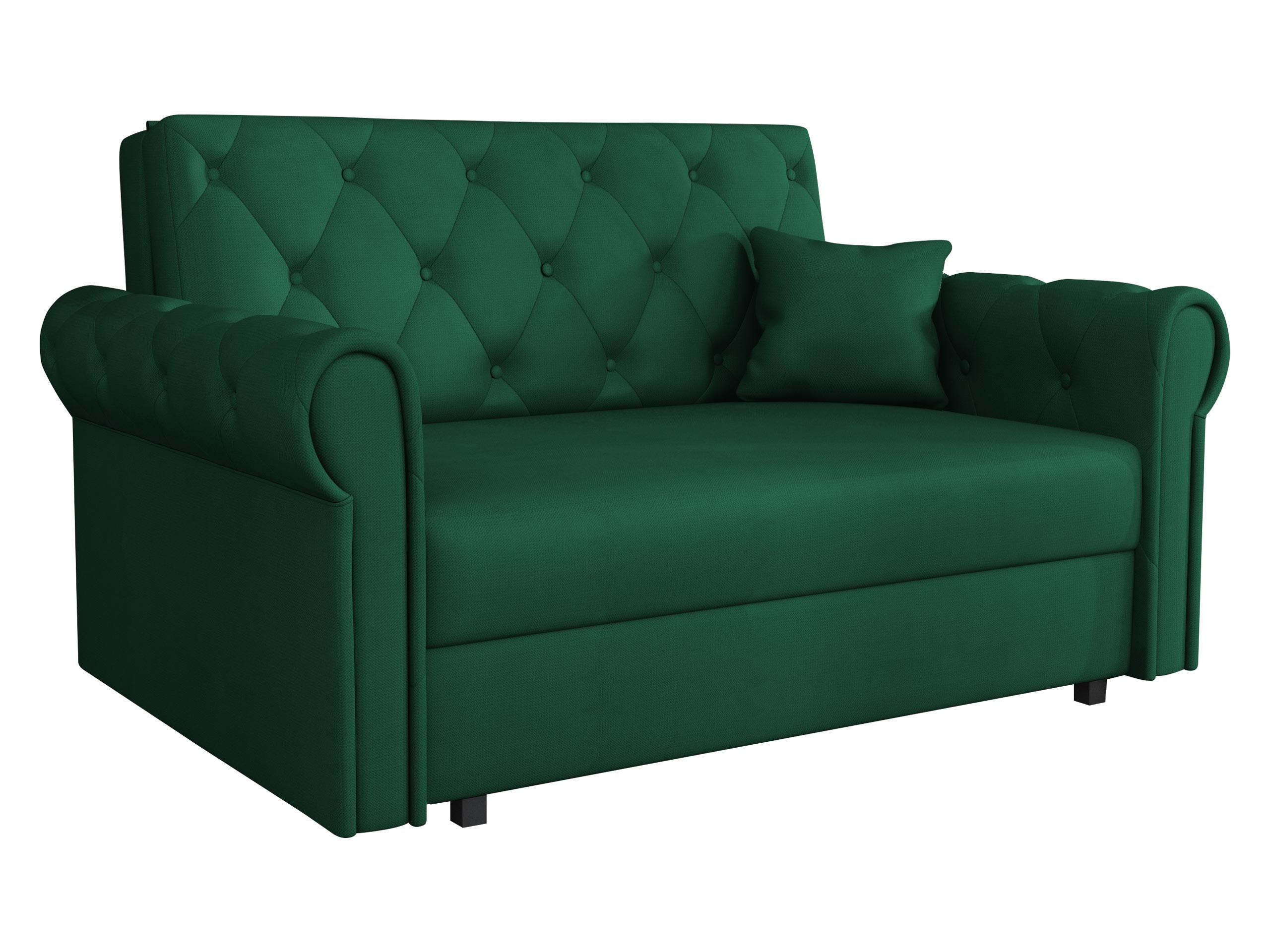 SCHLAFSOFA Viva Roma II - Smaragdgrün/Schwarz, Holz/Textil (148/85/98cm) - MIRJAN24