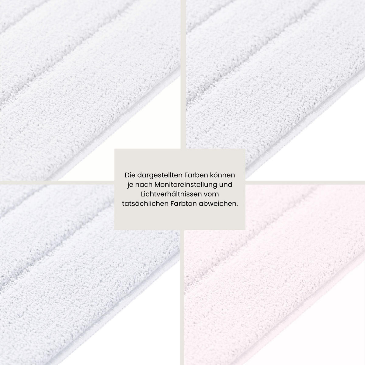 BADTEPPICH Milano - 100% Polyester - 60x100 cm - Weiß - Weiß, Textil (60/100cm) - SCHIESSER