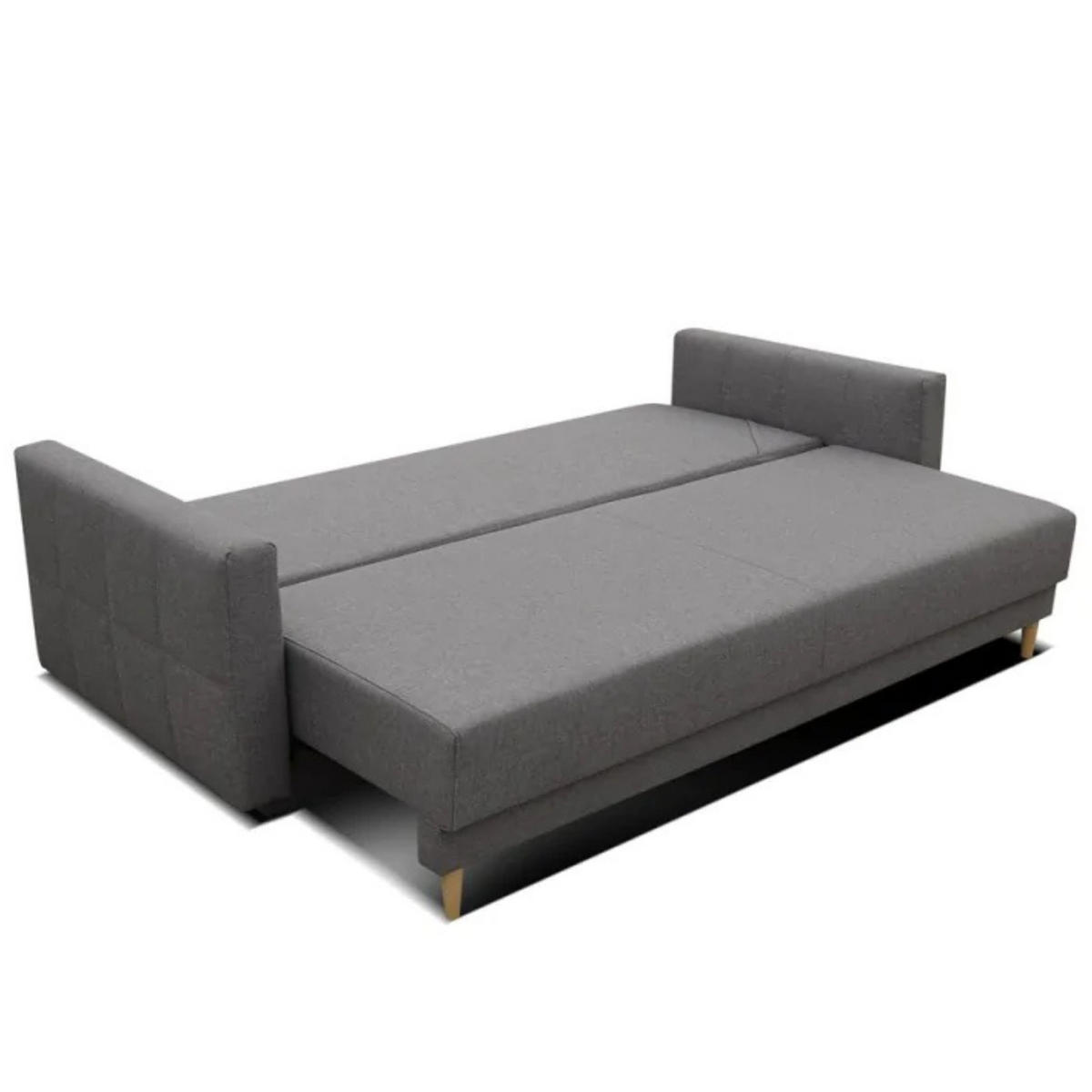 SCHLAFSOFA LEMA, Sofa mit Schlaffunktion und Bettkasten, Farbe: Blau, Veloursstoff - Blau, Textil (216/85/91cm) - Sepro Meble