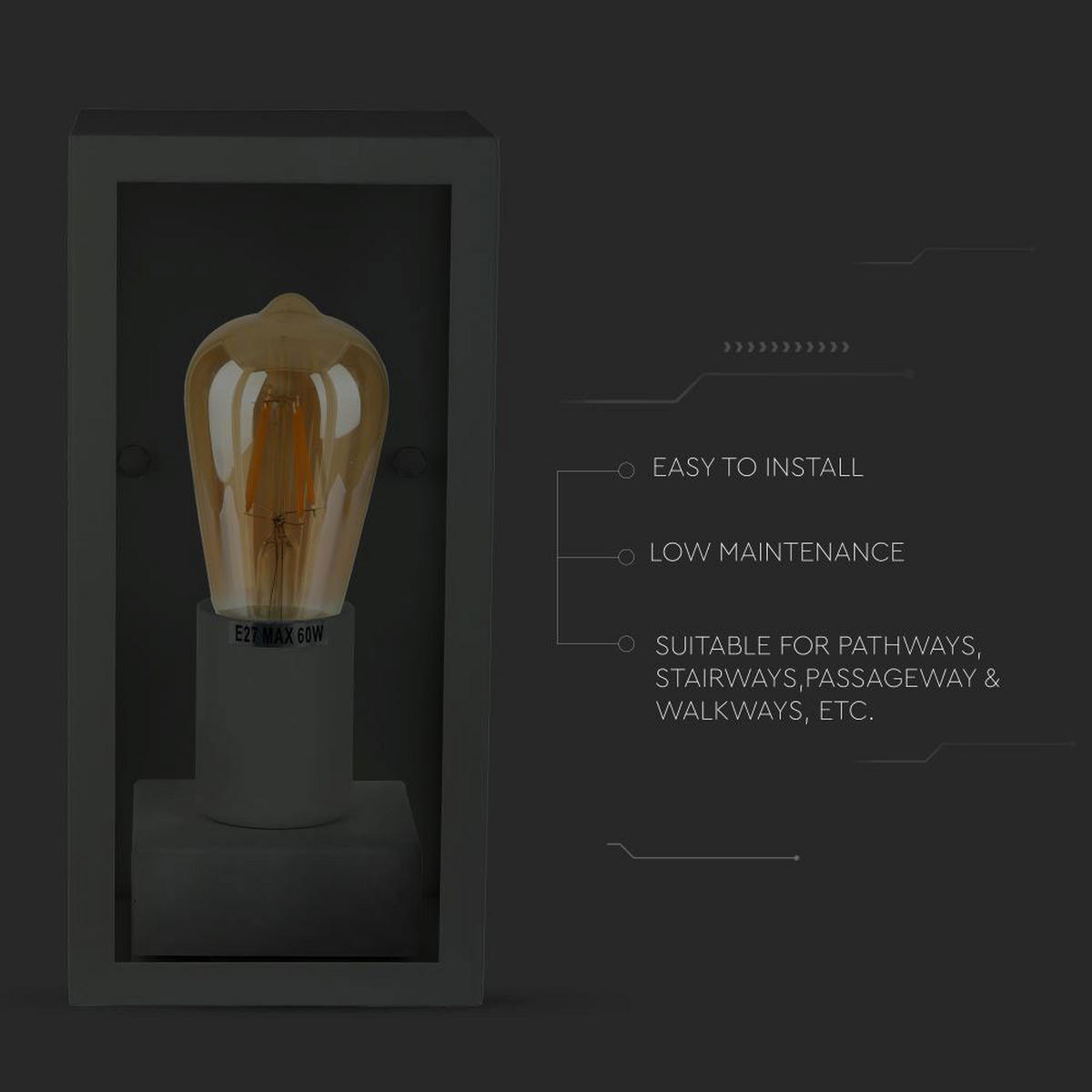 LED WANDLAMPE Aluminium Schwarz - Schwarz, Glas (11.3/11.3/23.6cm)