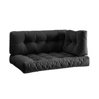 PALETTENKISSEN SET Ohio Anthrazit 3 Teile, wasserabweisend - Anthrazit, Textil (120/15/80cm) - Vicco