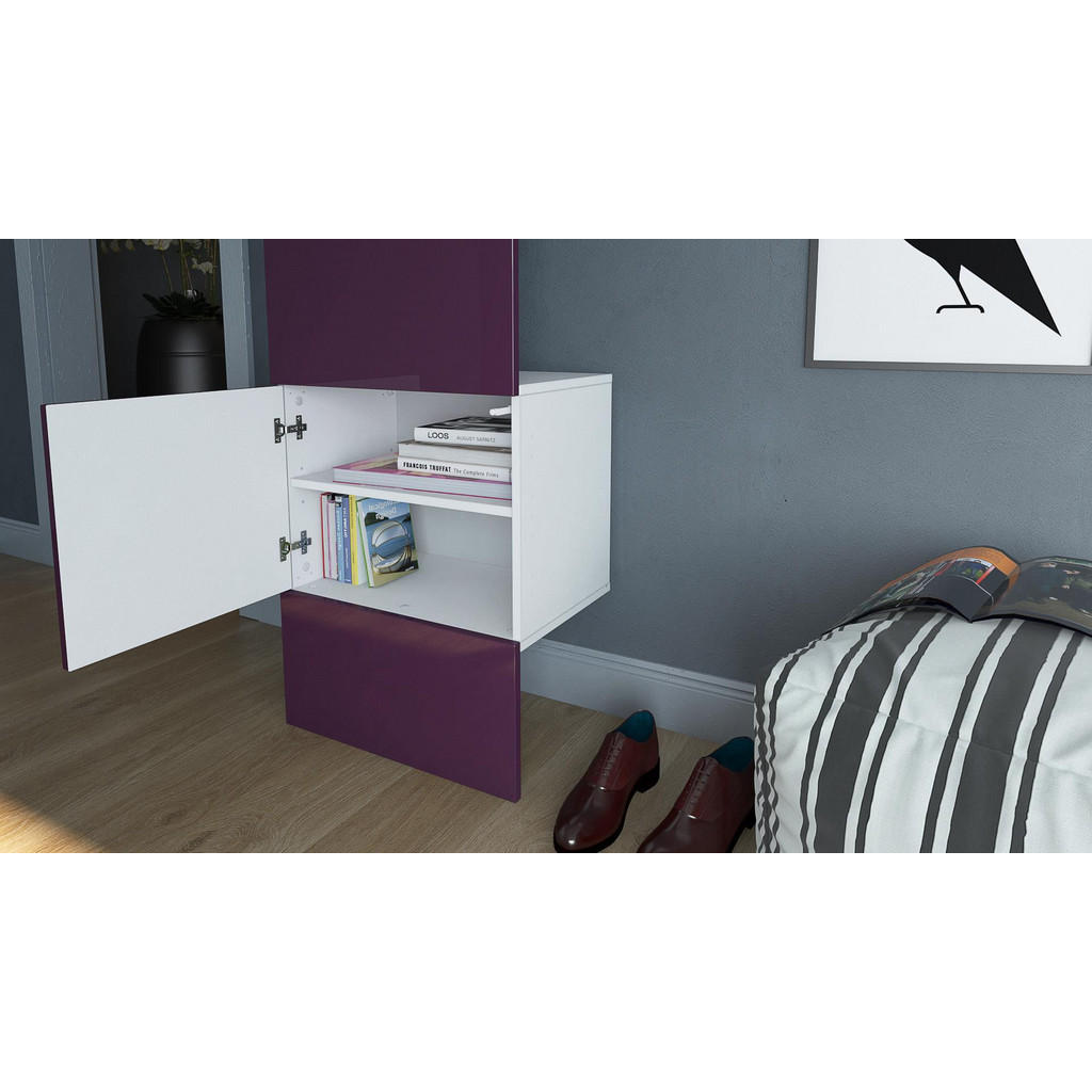 Thumbnail - Vladon Garderobe, Bordeaux, Holzwerkstoff, 123x193x35 cm, Garderobe, Garderoben-Sets & Serien, Garderoben-Sets