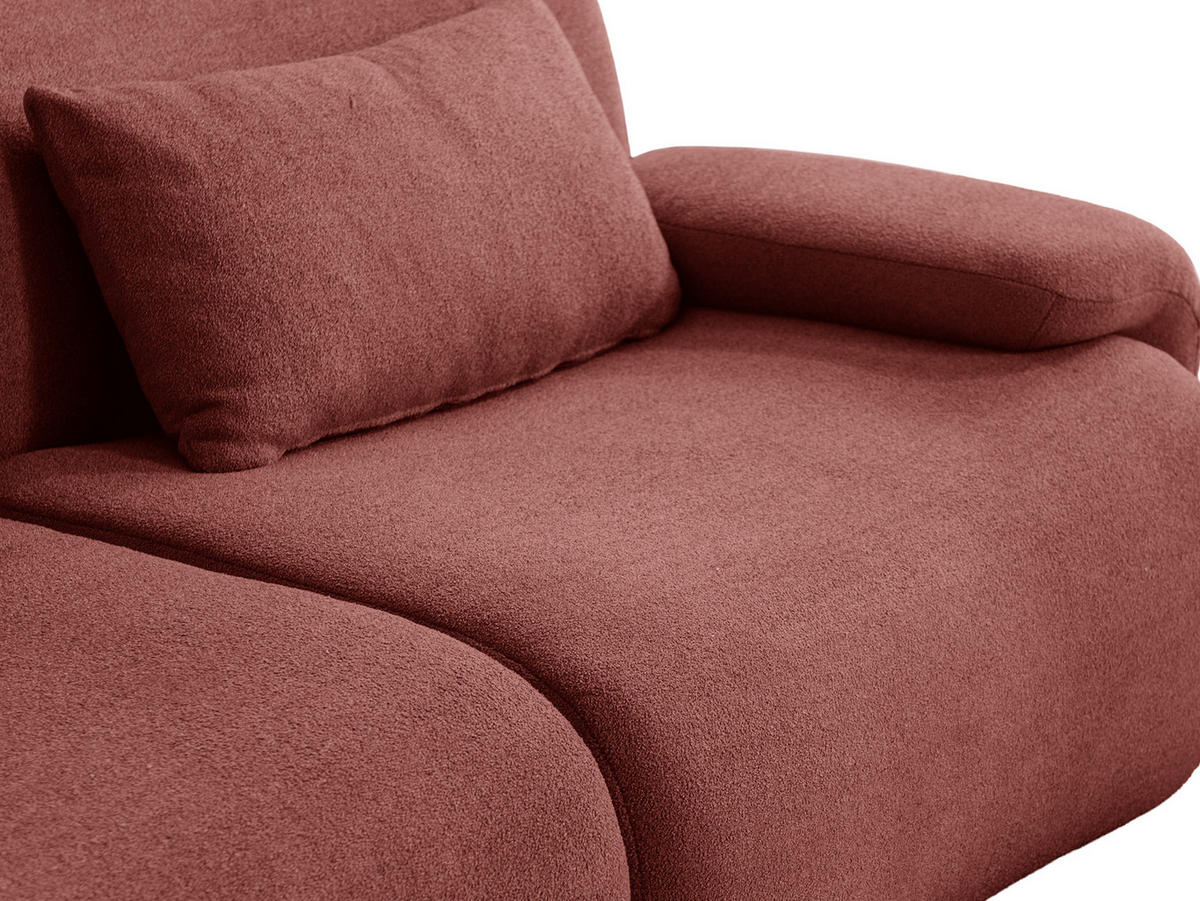 2-SITZER-SOFA Bouclé-Stoff Tiefblau - Terracotta, Textil (194/73/95cm) - MILYsofa