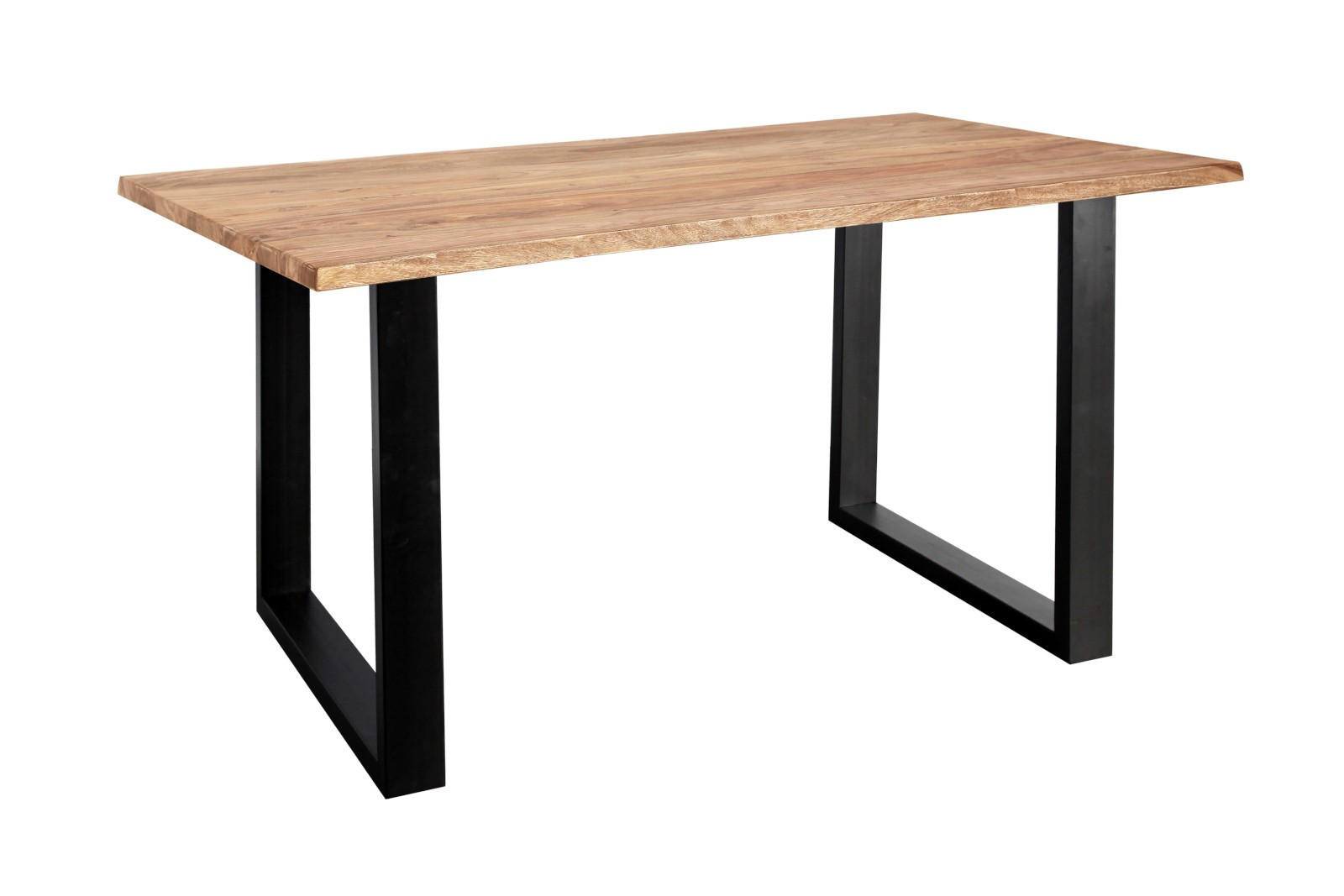 ESSTISCH MAREK - Beige/Schwarz, Holz/Metall (80/120/77cm) - SAM