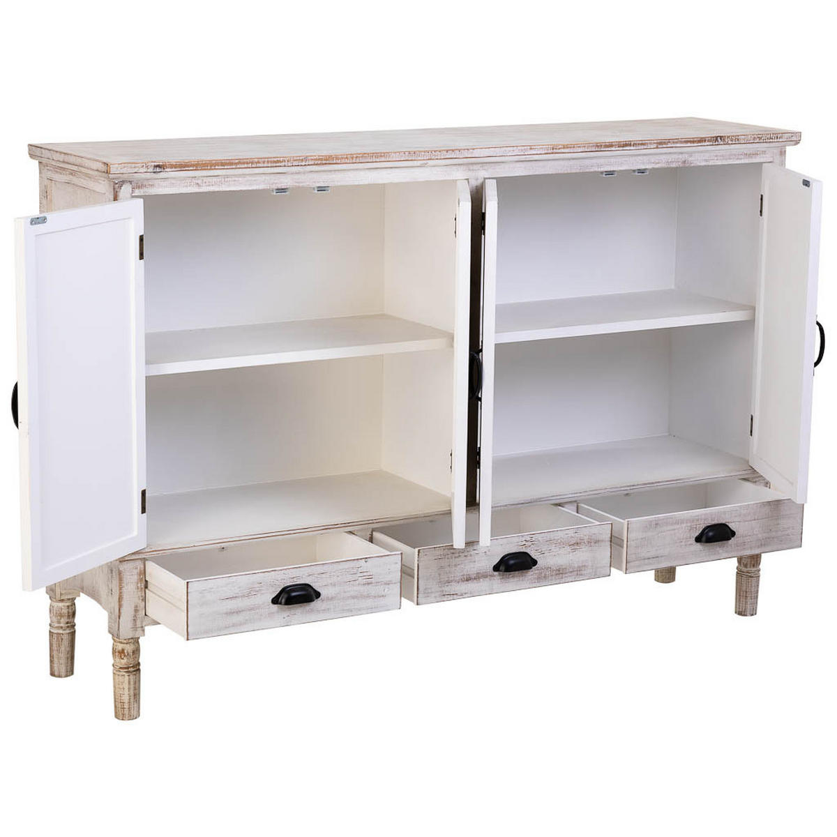 ANRICHTE 150x36x100 cm - Weiß, Holz (150/100/36cm) - Wanderlust