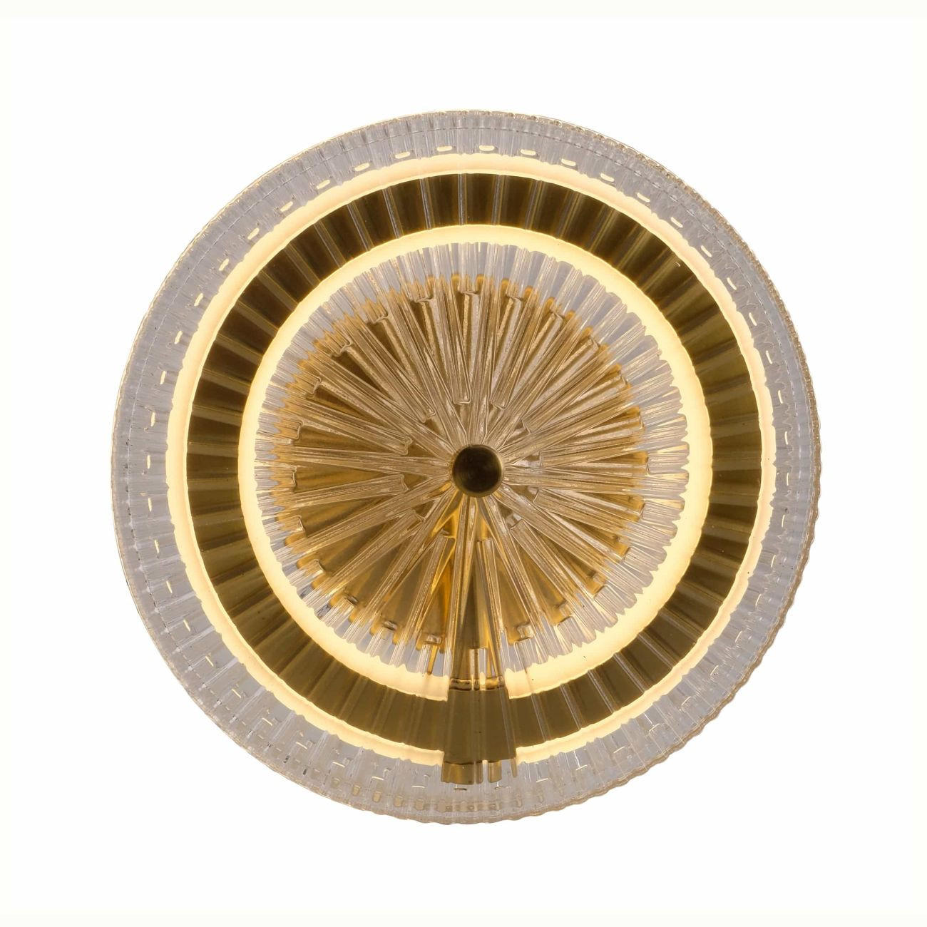 WANDLEUCHTE Alma, Transparent und Messing, 20cm - Goldfarben, Glas (20/20/7.5cm) - KOSILUM