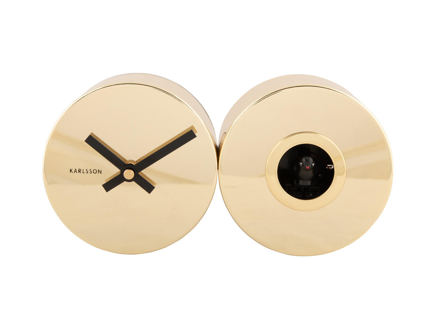 WANDUHR Duo Cuckoo 7.2/26/13 cm - Goldfarben, Metall (26/13/7.2cm) - Karlsson