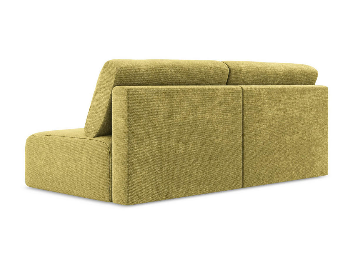 3-SITZER SOFA mit Schlaffunktion Chenille Stoff Grün - Limette/Schwarz, Kunststoff/Textil (216/79/102cm) - Makamii