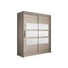 SCHWEBETÜRENSCHRANK Westa VII - Silberfarben/Trüffeleichefarben, Holzwerkstoff/Metall (150/200/58cm) - MIRJAN24