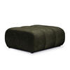 POUF Chenille Stoff Grün - Schwarz/Olivgrün, Holzwerkstoff/Kunststoff (94/40/89cm) - Makamii
