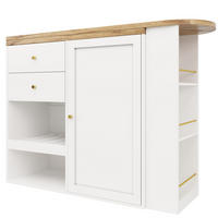 BARTISCH Drehbar 105cm Schubladen Schiebetür Weiß - Weiß, Holzwerkstoff (39/105/102cm) - FLIEKS
