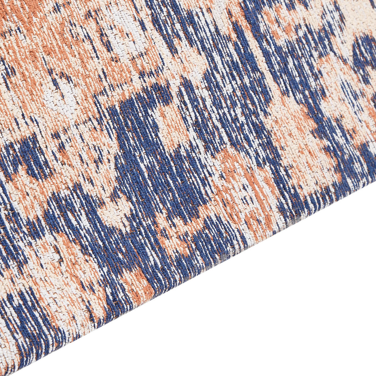 KURZFLOR-TEPPICH BAUMWOLLE Kurin 300/200 cm - Blau, Textil (200/300cm) - Beliani