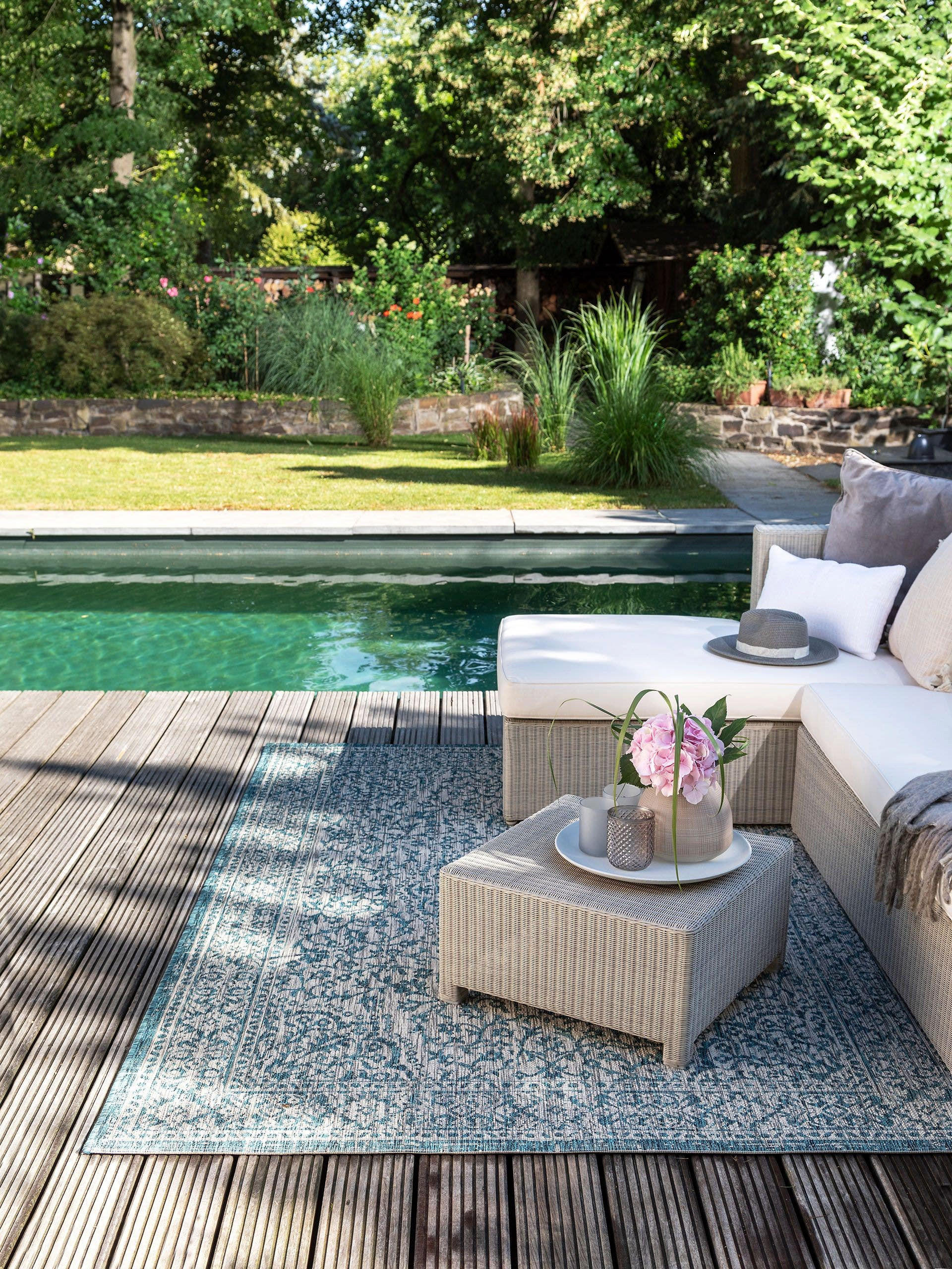 OUTDOORTEPPICH Cleo Blau 160x230 cm - Blau, Textil (160/230cm) - benuta Nest