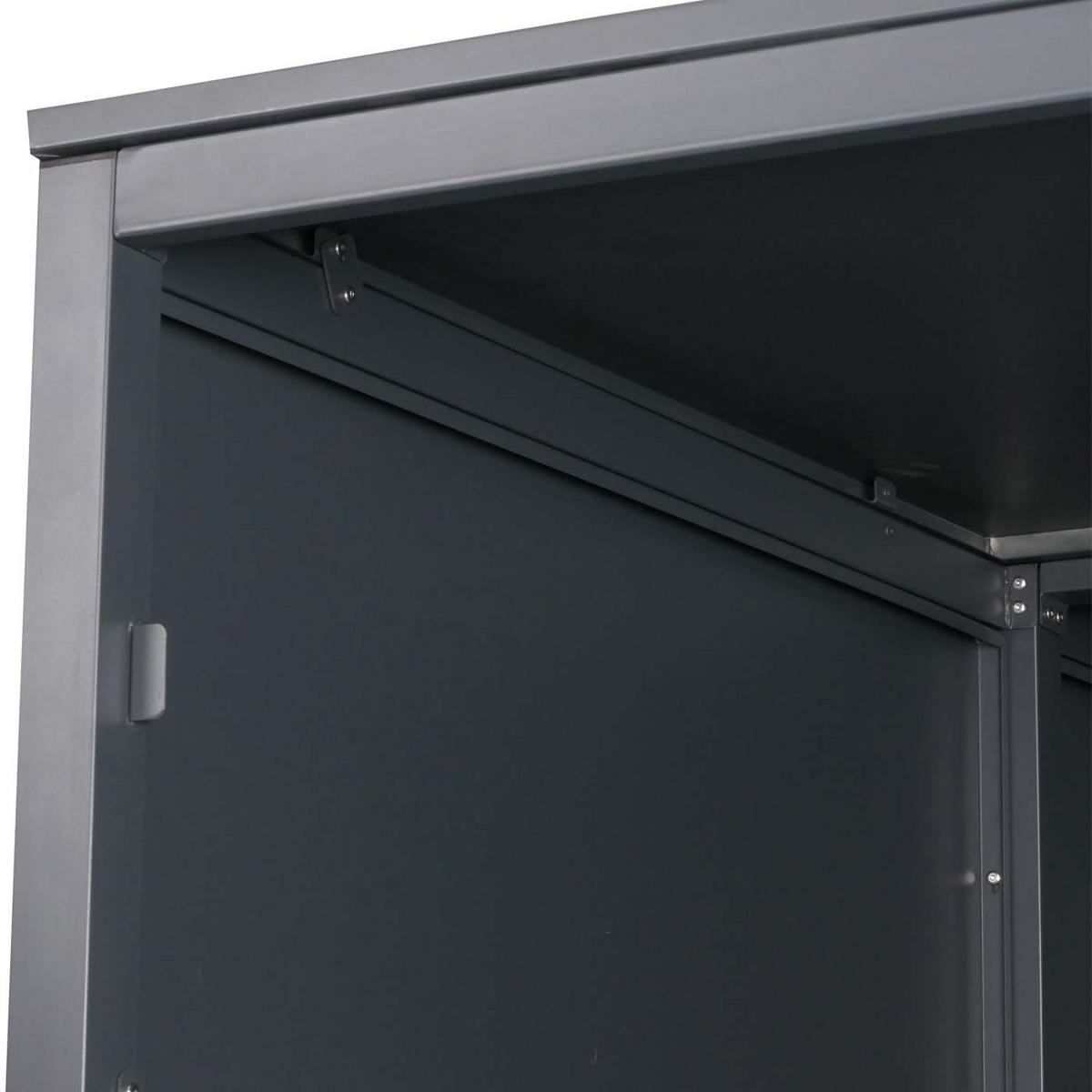 2ER-FAHRRADGARAGE L56C rechteckig Anthrazit - Anthrazit, Metall (113/160/209cm) - MCW