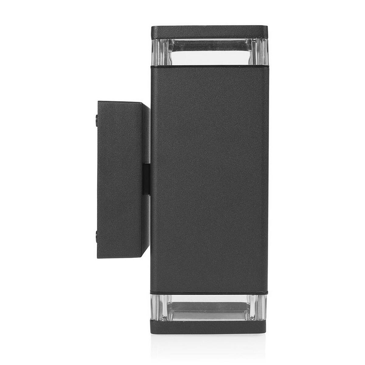 RGB LED AUSSEN-WANDLEUCHTE Aluminium Schwarz - Schwarz, Metall (9/13/23.5cm)