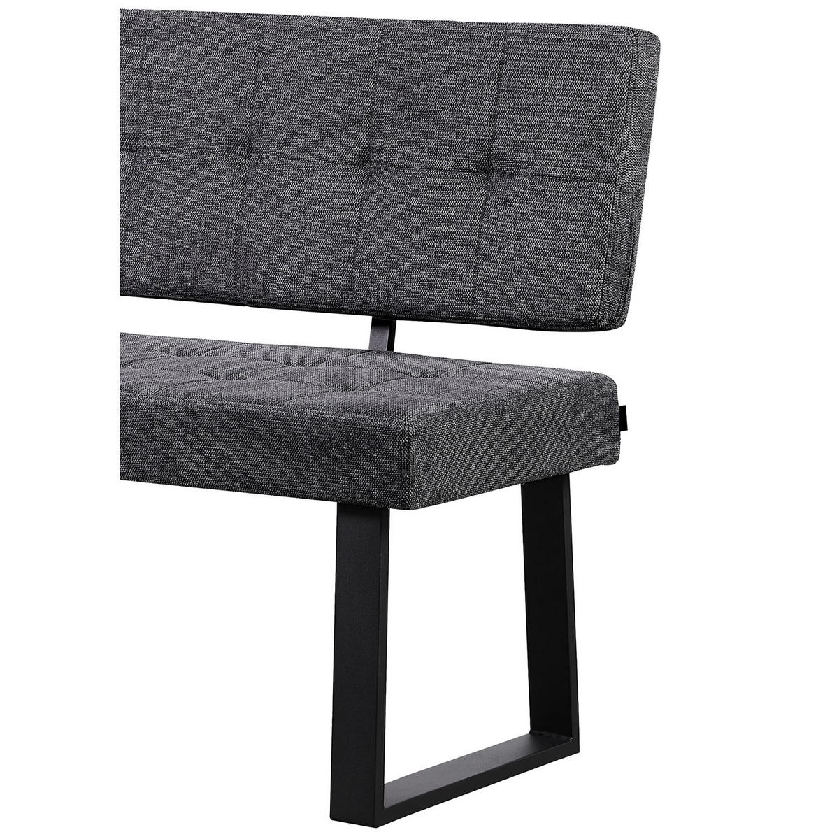SITZBANK SIGFRID - Anthrazit, Textil/Metall (140/48/56cm) - B&D Home