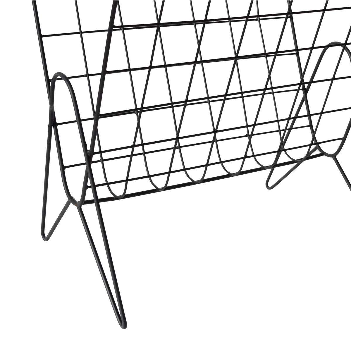 ZEITSCHRIFTENFACH Maggy - Schwarz, Metall (39/38/26cm) - LOFT42
