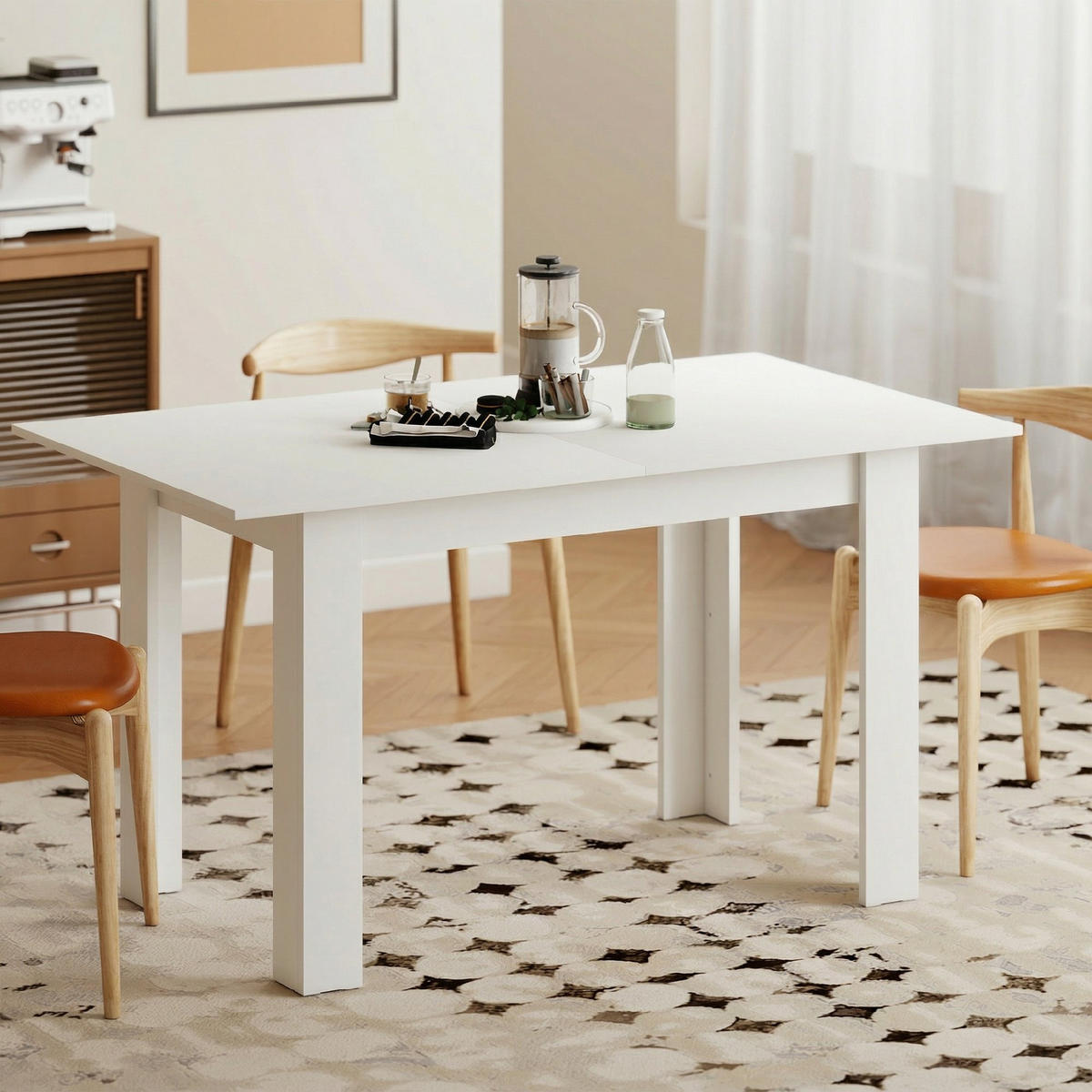 ESSTISCH Weiß 180.0/80.0/75.0 - Weiß, Holzwerkstoff (180/80/75cm)
