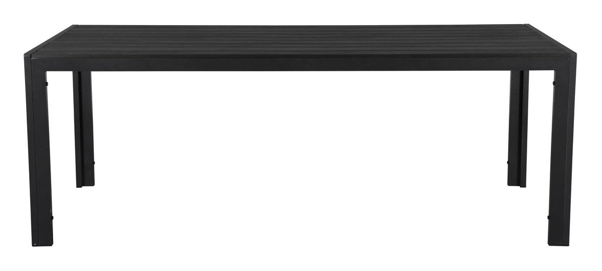GARTENTISCH Schwarz - Schwarz, Holzwerkstoff (90/205/75cm) - ebuy24