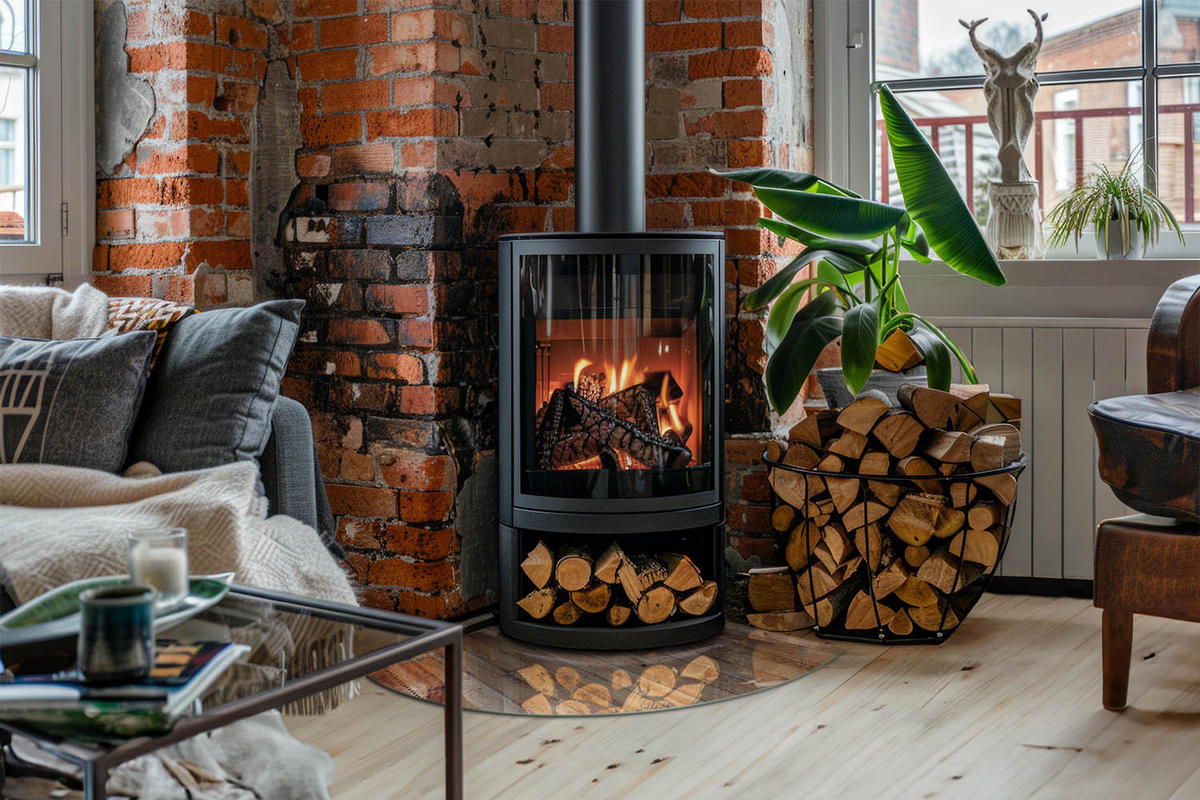 GLASPLATTE für Kamin 100x100 cm Braun - Braun, Glas (100/100/0.4cm) - ArtPrintCave