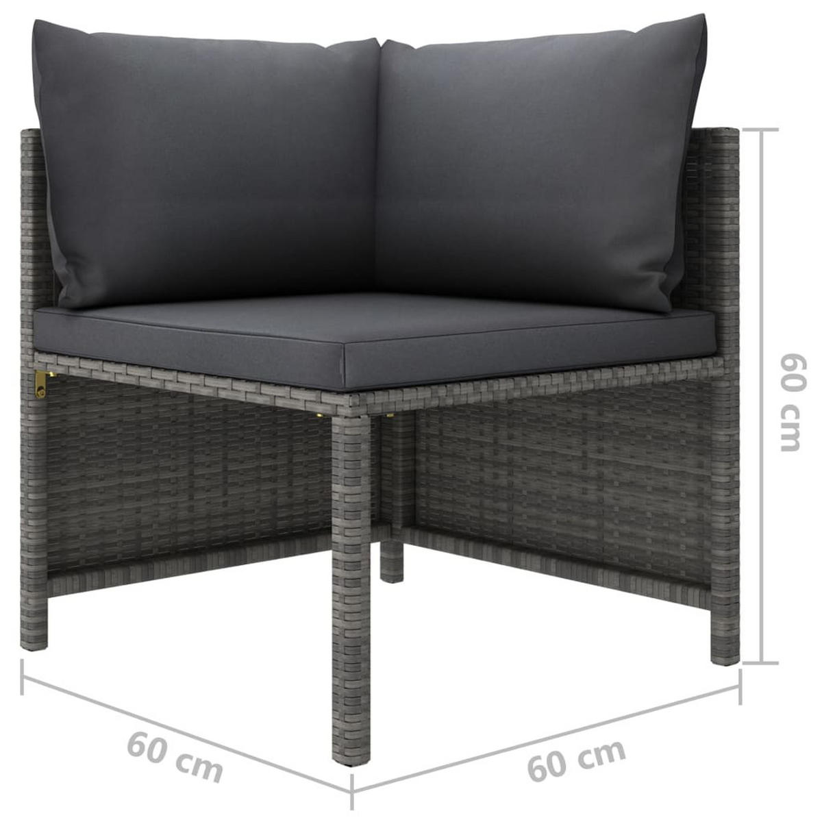 GARTENSET Reid 7-teilig - Grau, Metall - Nettlife