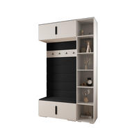 GARDEROBEN-SET 236,7/140/47 - Schwarz/Weiß, Holz/Metall (140/236.7/47cm) - Abiks Möbel