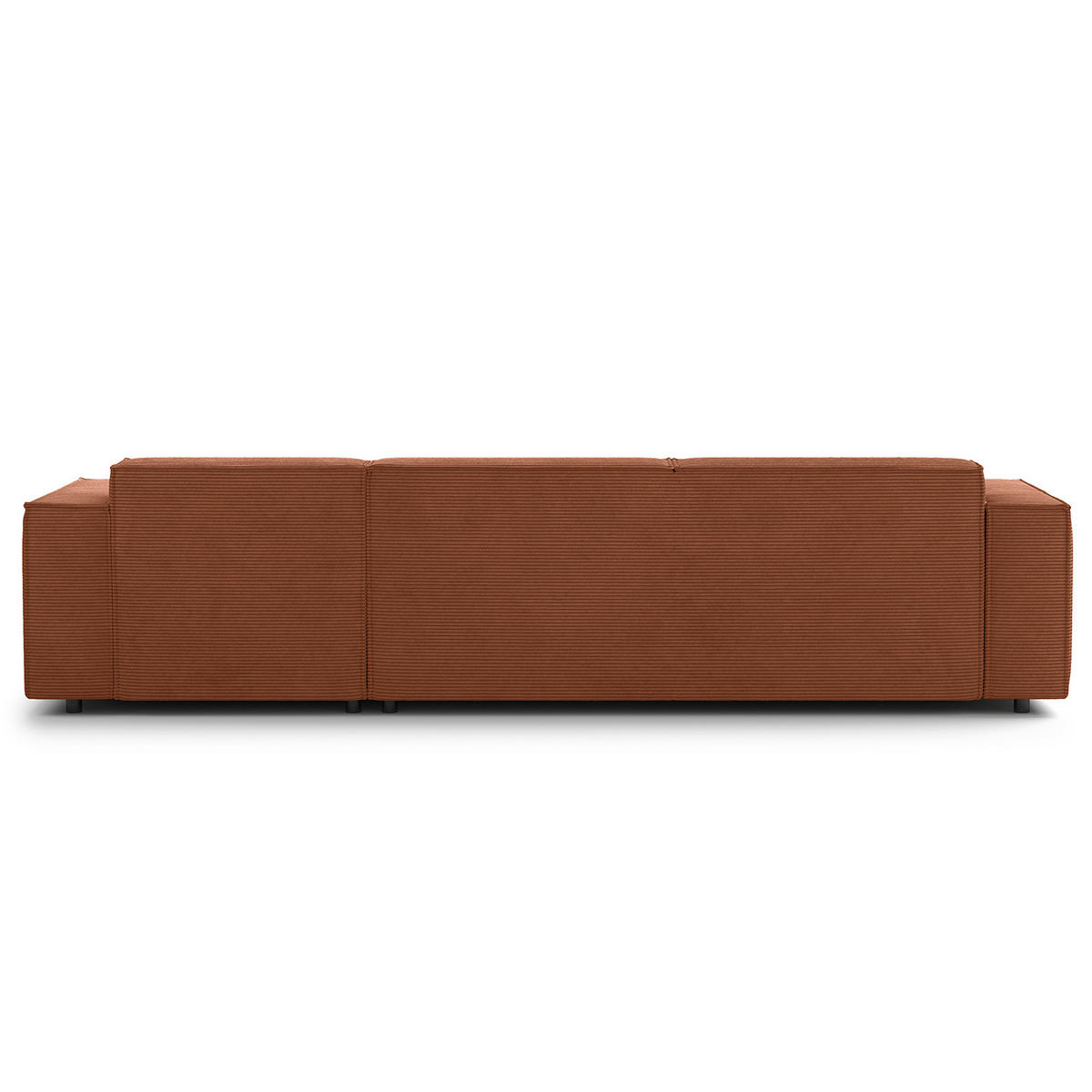 ECKSOFA mit Longchair - Schwarz/Braun, Kunststoff/Textil (294/177cm) - home24