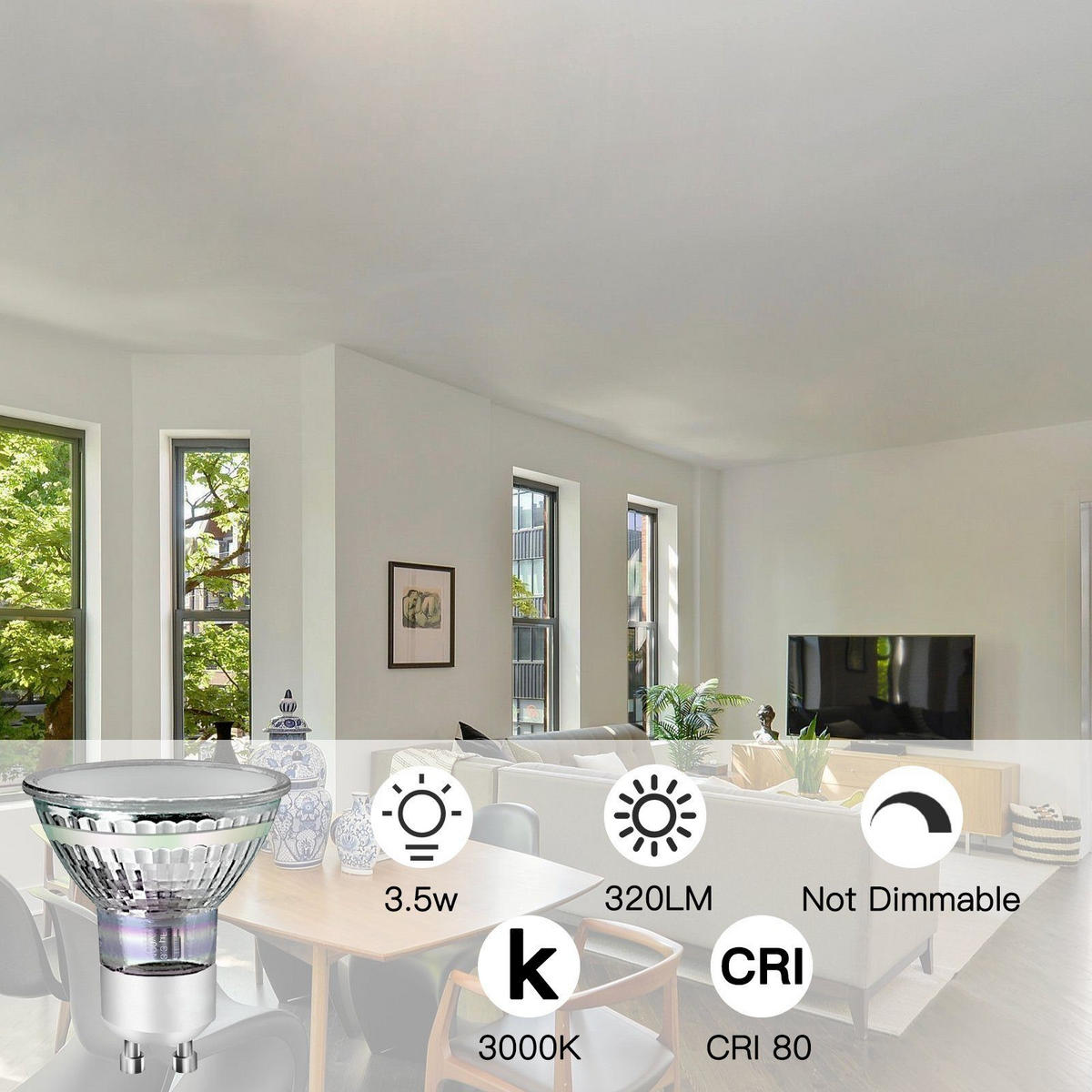 LED žárovky 4W (balení 10 ks) - průhledná, sklo (5/5.7cm) - Nettlife