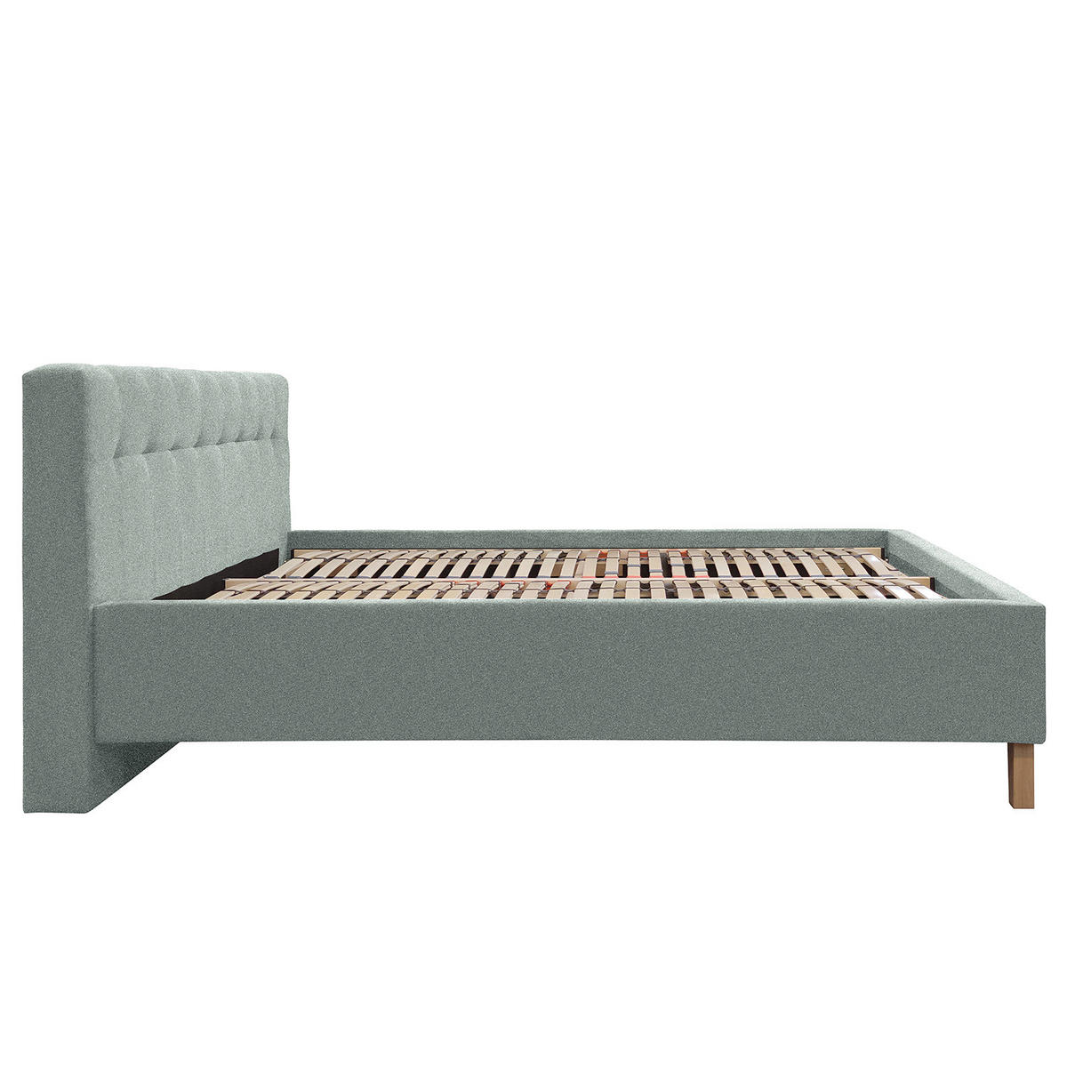 POLSTERBETT - Webstoff - Mintgrün, Holz/Textil (180/200cm) - home24