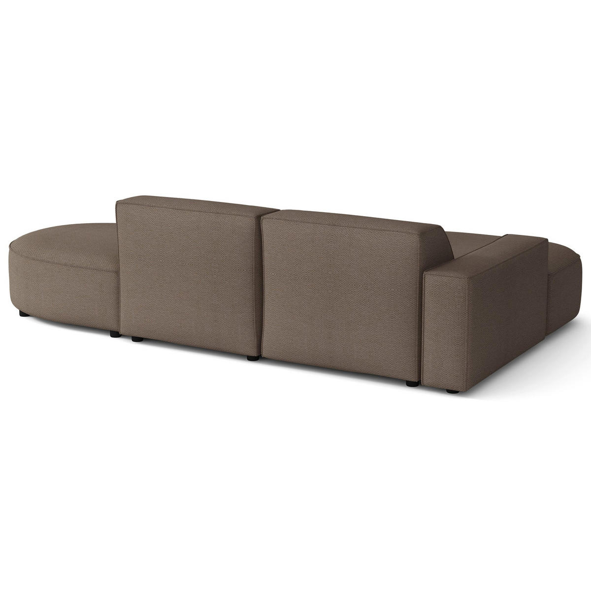 ECKSOFA Sallmo L-Form, 3-Sitzer, links 276 cm - Hellbraun/Schwarz, Kunststoff/Textil (276/166cm) - Selsey