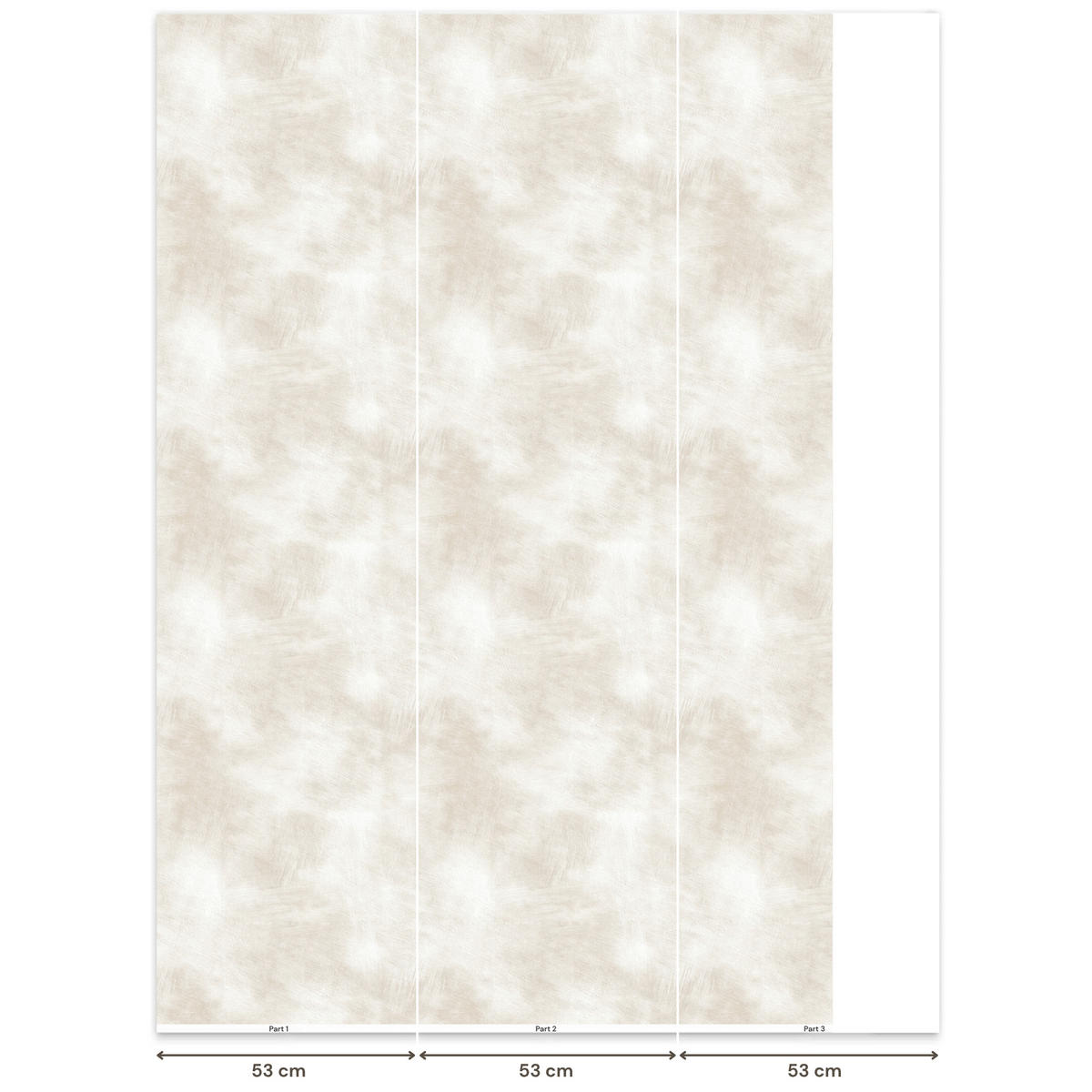 TAPETE - Dezent - Textur - Beige - 140x200 cm - Creme, Papier (140/200cm) - OnlyWow