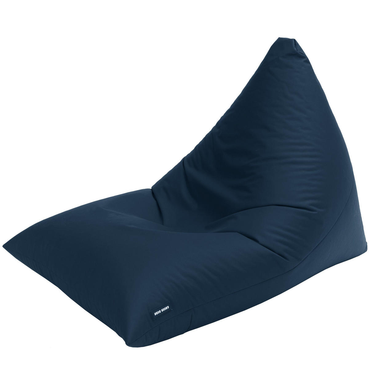 OUTDOOR SITZSACK Triangle 150x100x100cm - Dunkelblau, Textil (100/100/150cm) - Green Bean
