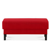 SITZHOCKER ESPECTO auf hohen Holzbeinen, rot - Rot/Schwarz, Textil (106/47/56cm) - KONSIMO®
