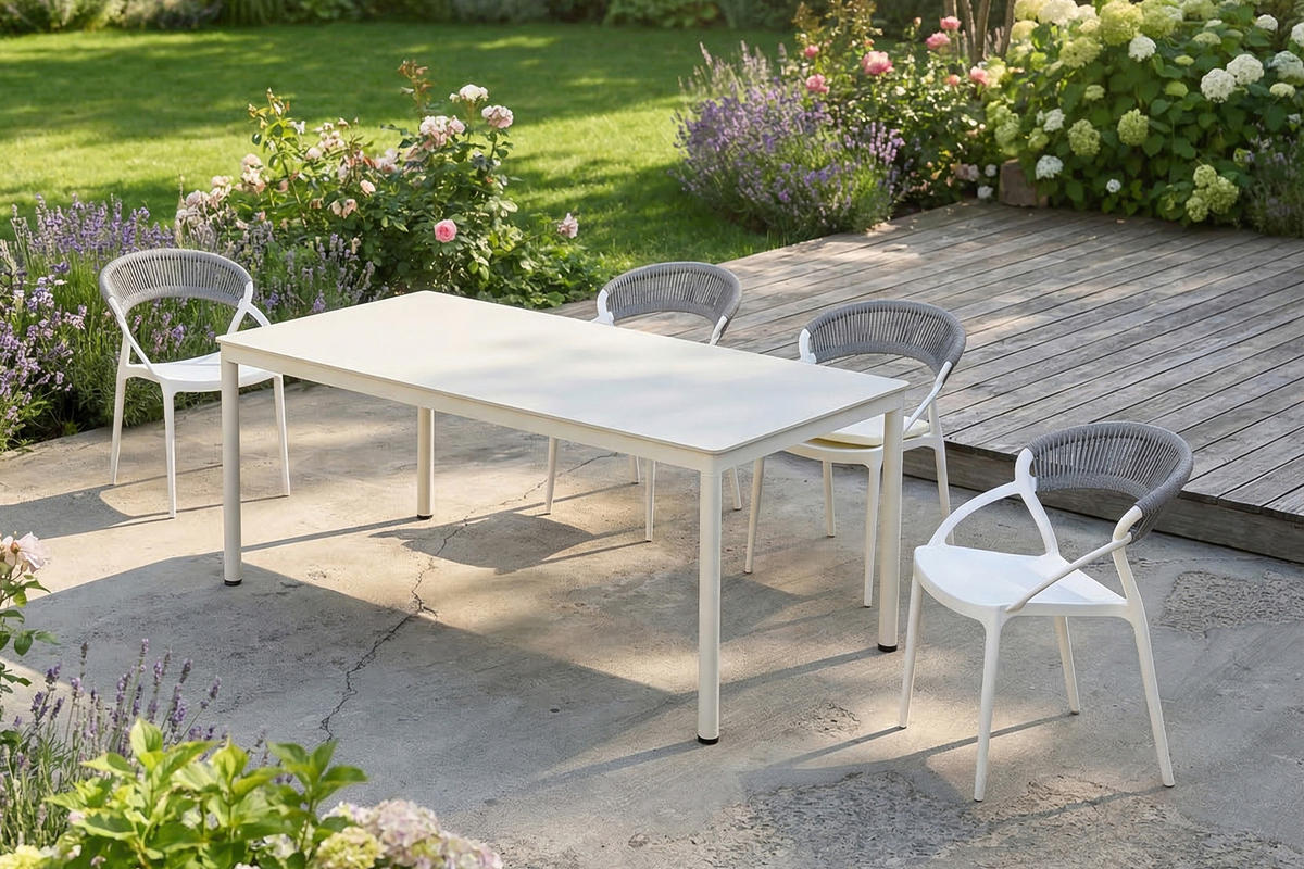 GARTENSTUHL KISO Grau Kunststoff Stapelbar - Grau, Kunststoff (54/79/58cm) - KAWOLA