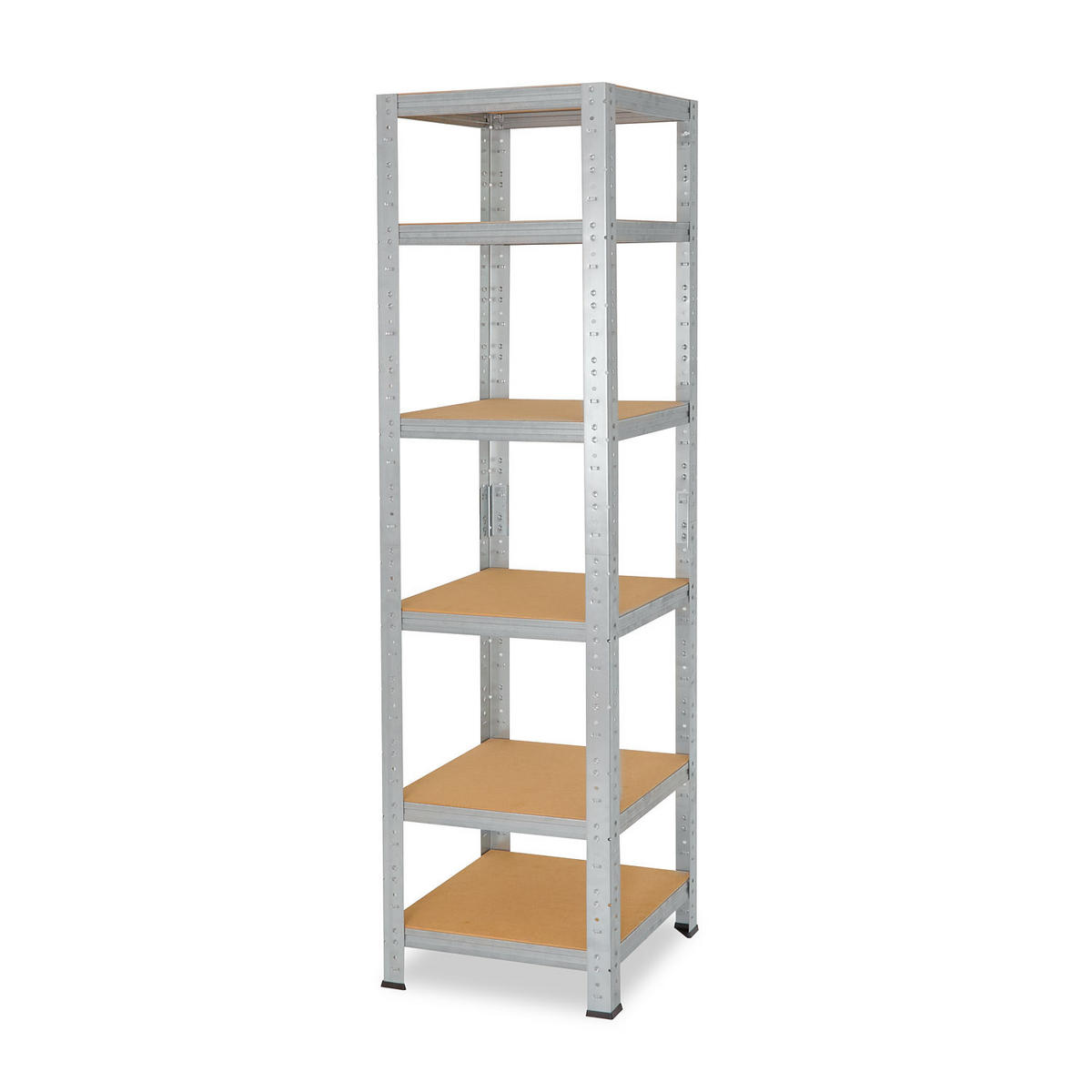SCHWERLASTREGAL HOME 180x40x40 cm in verzinkt mit 6 Böden und 145 kg Traglast pro Boden - Silberfarben, Metall (40/180/40cm) - shelfplaza