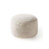 POUF Nova Cream 55x55x30 cm - Creme, Textil (55/30/55cm) - benuta Pure
