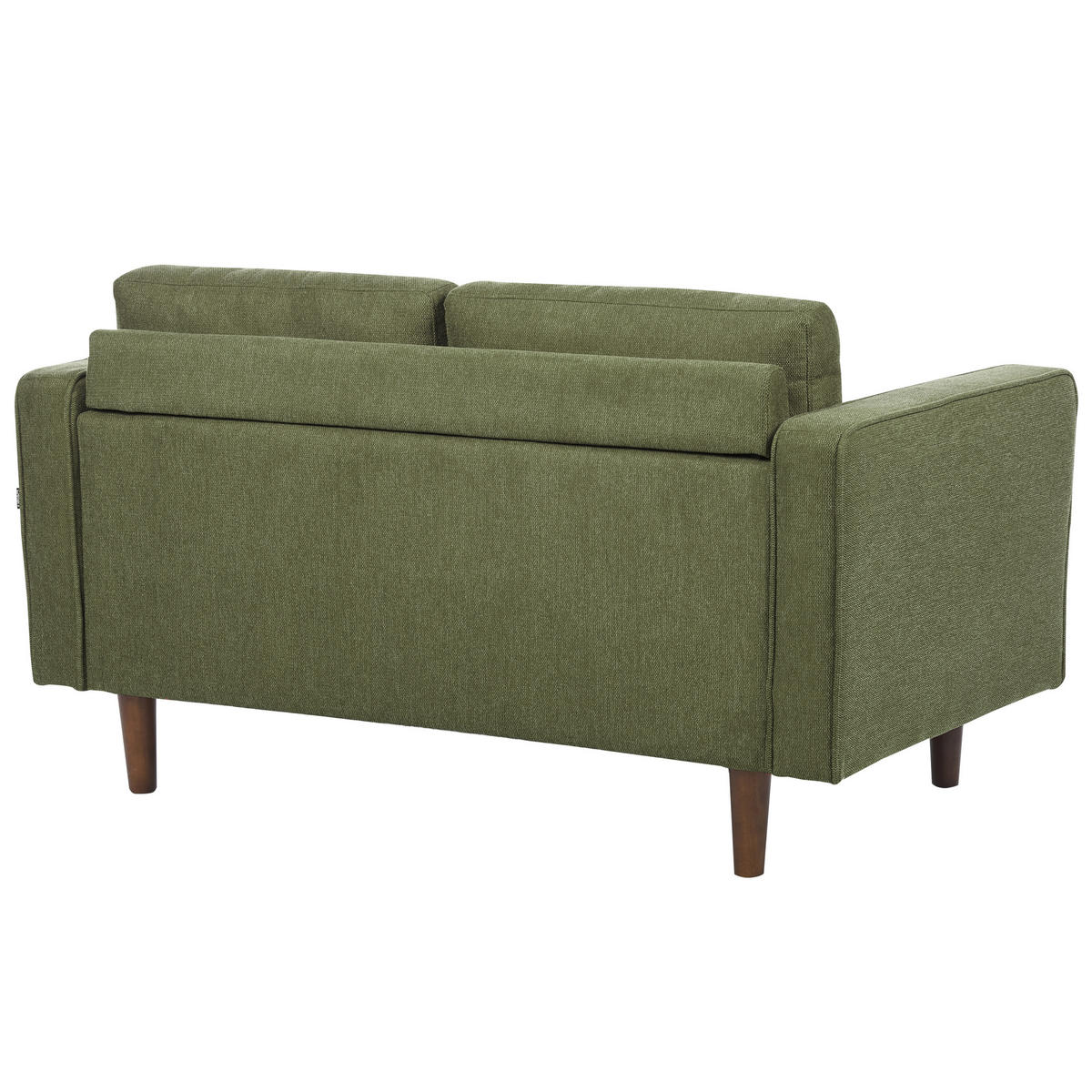 2-SITZER-SOFA Set mit Sessel dunkelgrün Nurmo - Dunkelbraun/Grün, Textil (74/78/140cm) - Beliani