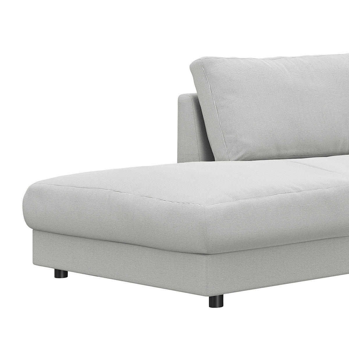 ECKSOFA mit Ottomane - Schwarz/Grau, Kunststoff/Textil (267/254cm) - home24