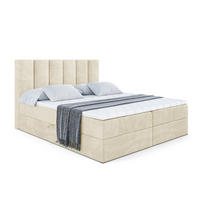 BOXBETT mit Matratze H3 und Lattenrost - BOXI1 - 160x200 cm Beige - Beige, Holzwerkstoff (160/200cm) - ALTDECOR