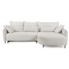 ECKSOFA Oblivio Cremeweiß Chenille - Creme/Schwarz, Textil/Metall (285/200cm) - Selsey