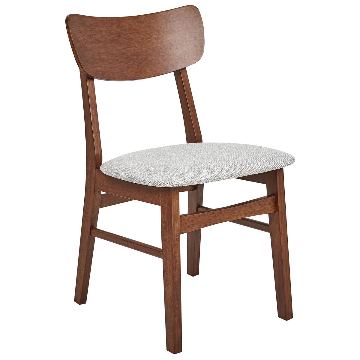 ESSZIMMERSTUHL 2er-Set Holz Braun/Grau Anoka - Hellgrau, Holz (45/80/50cm) - Beliani
