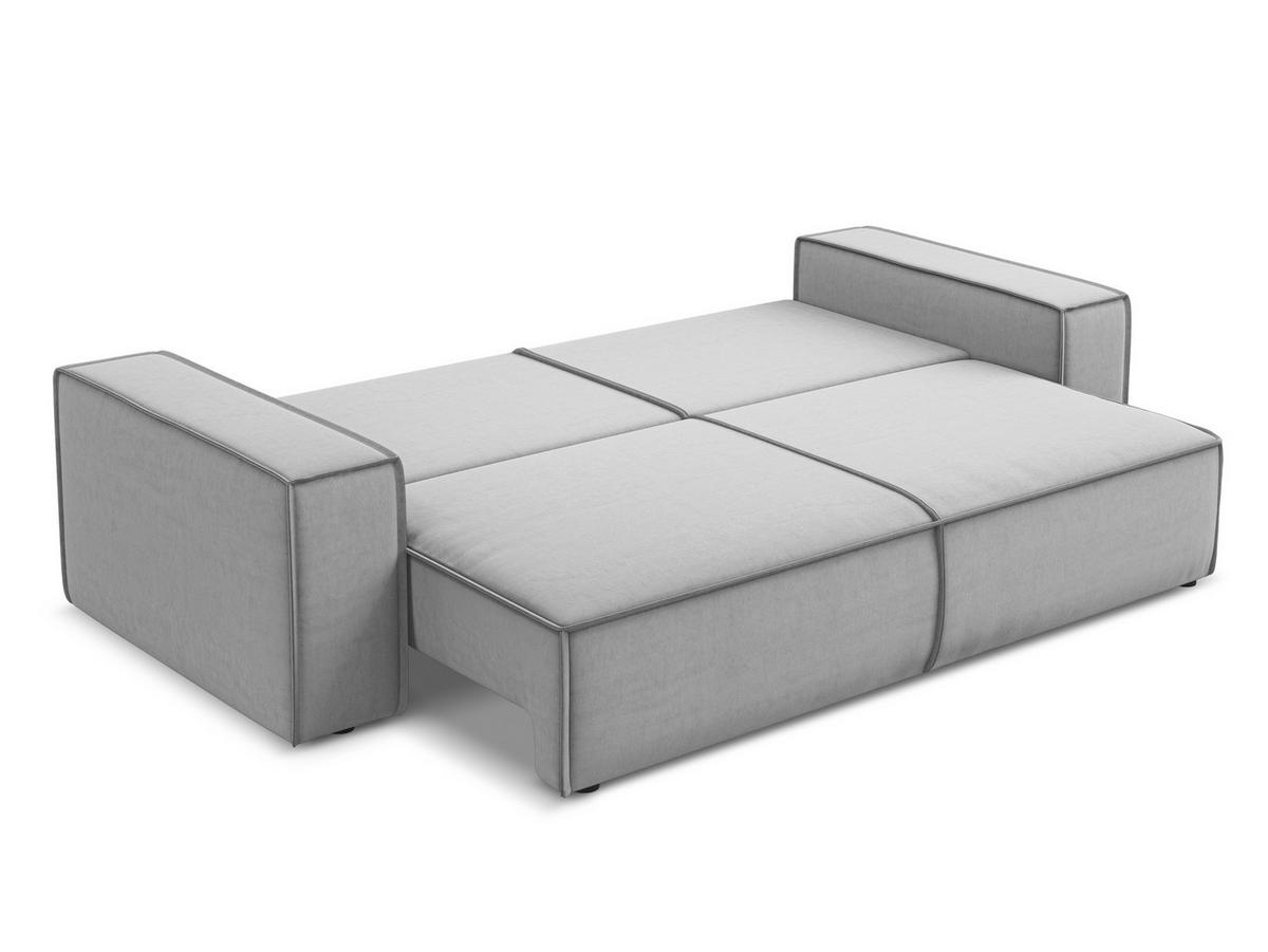 3-SITZER SOFA mit Schlaffunktion Samt Stoff Grün - Dunkelgrün/Schwarz, Kunststoff/Textil (216/86/105cm) - Makamii