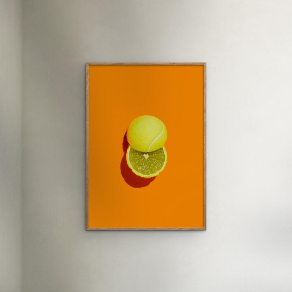 POSTER Supermercat - Slice of lime - Orange, Papier (70/100/0.1cm) - Poster&Frame