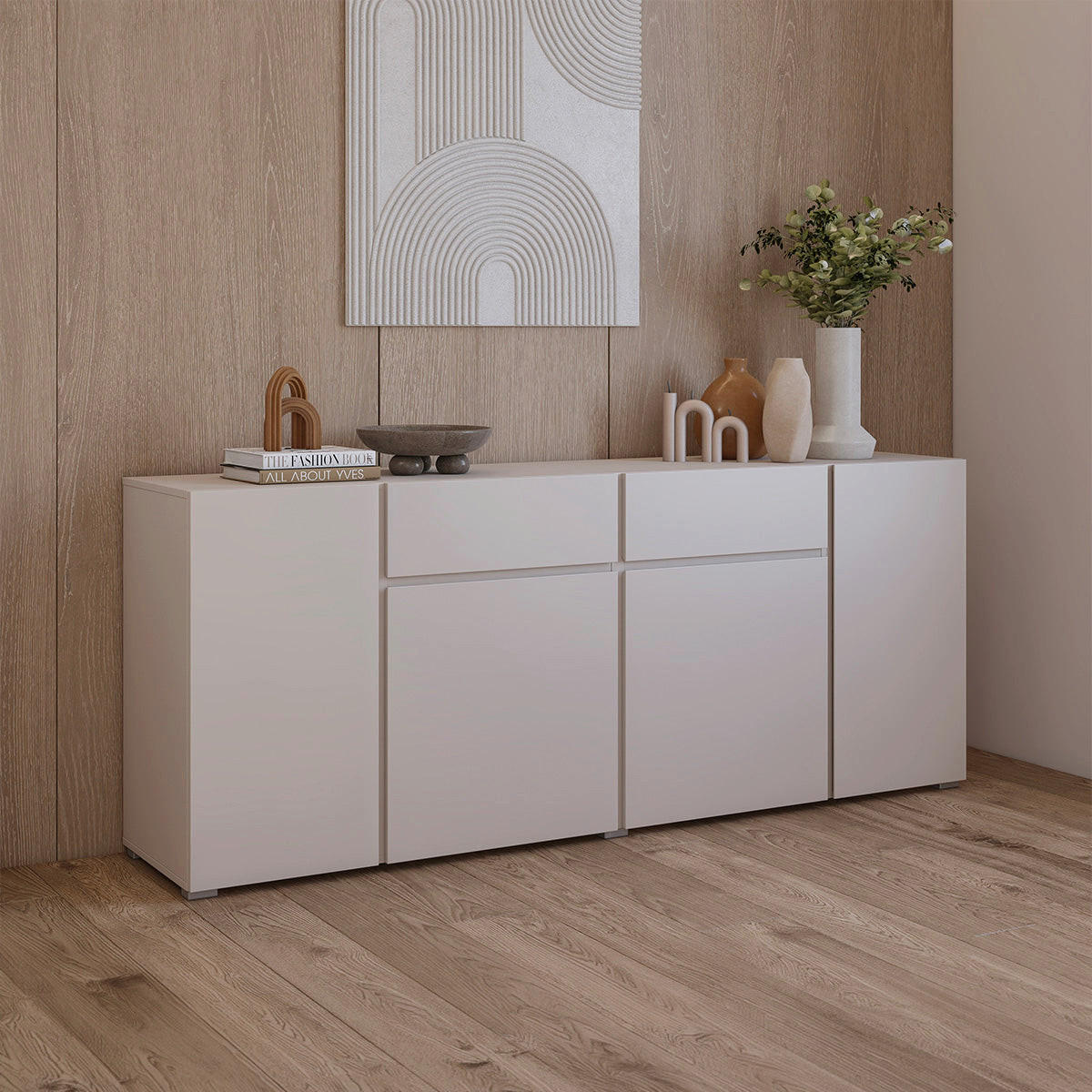 KOMODA Maxis Kašmir - bež, drvni materijal (195/78/40cm) - Petits-meubles