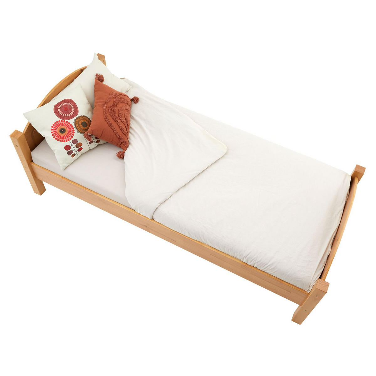 MASSIVHOLZBETT FLIMS 90x200 cm buchefarben - Buchefarben, Holz (90/200cm) - IDIMEX