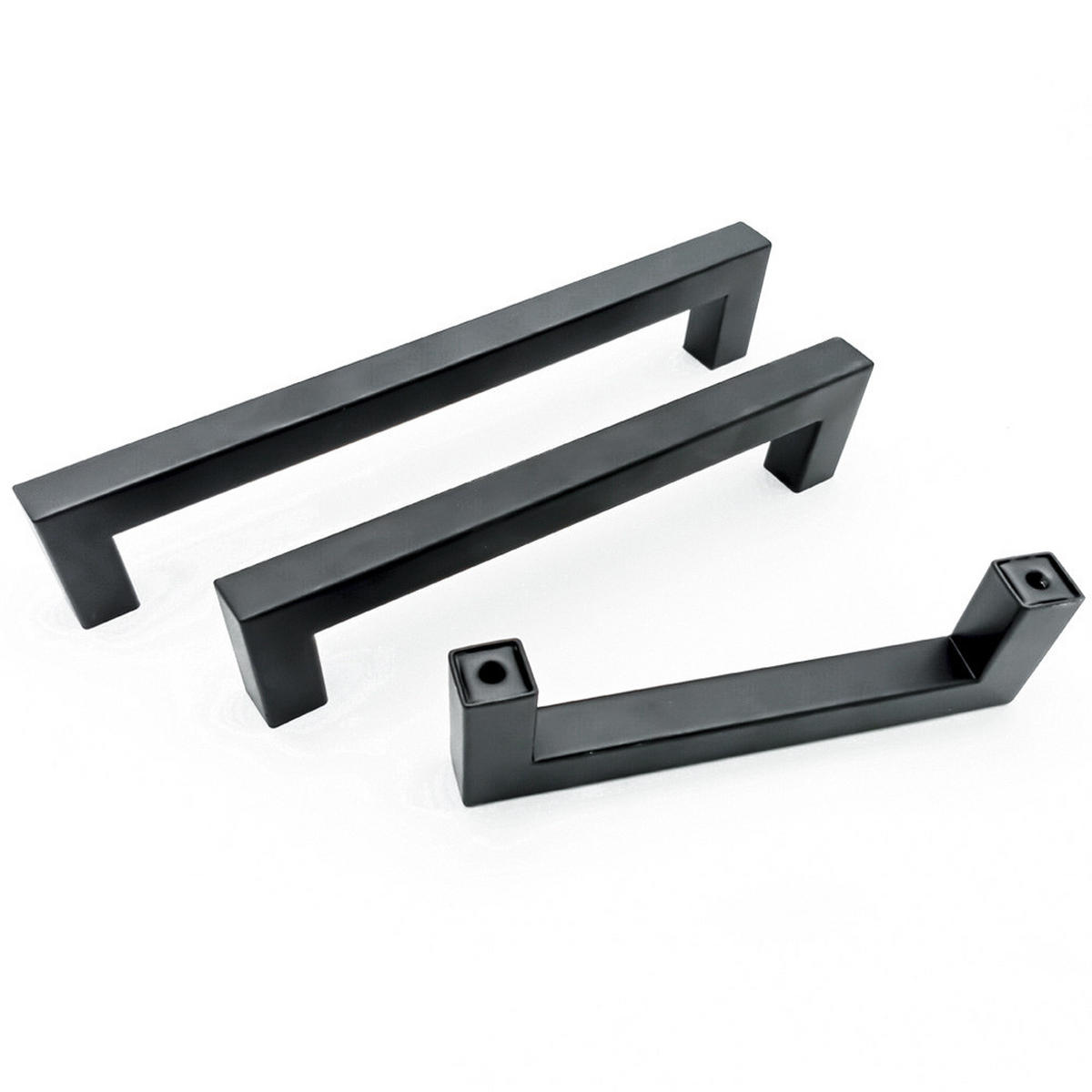 MÖBELGRIFF Schwarz 10er-Set 128 mm Edelstahl - Schwarz, Metall (1.2/5/14cm)